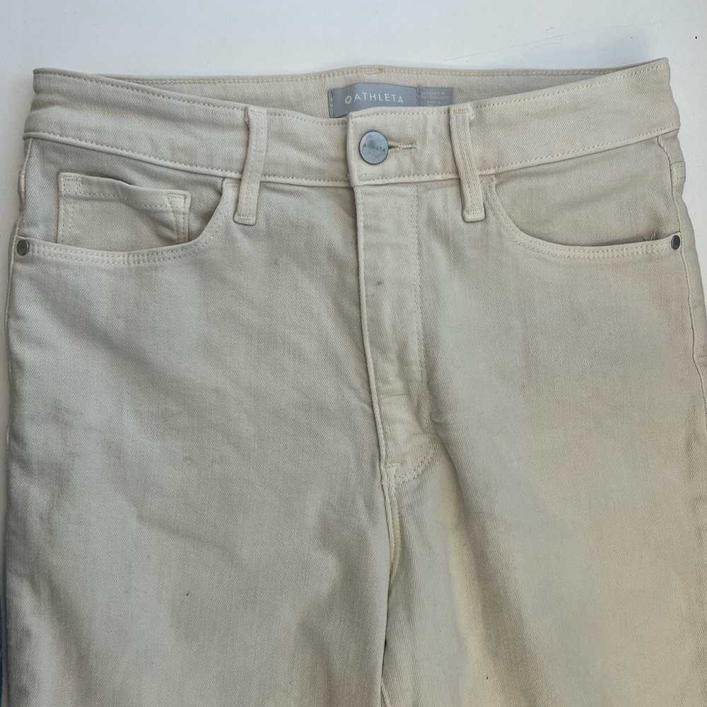 Athleta Cream Denim Pants